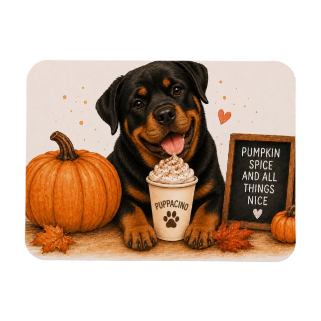Rottweiler Pumpkin Spice Magnet (Horisontell)
