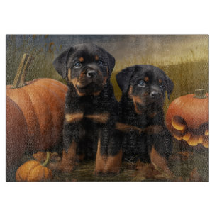 Rottweiler Puppy Autumn Delight Pumpkin