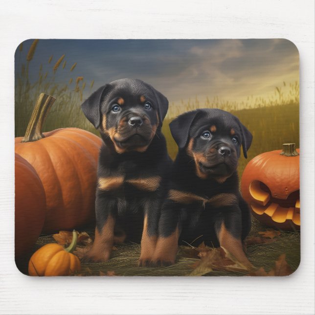 Rottweiler Puppy Autumn Delight Pumpkin Musmatta (Framsidan)