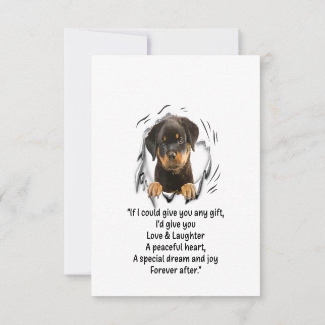 Rottweiler Puppy  Could Give You Any Funny Gifts OSA Kort (Framsida)