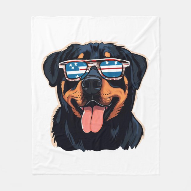 Rottweiler Puppy Fleecefilt (Framsidan)