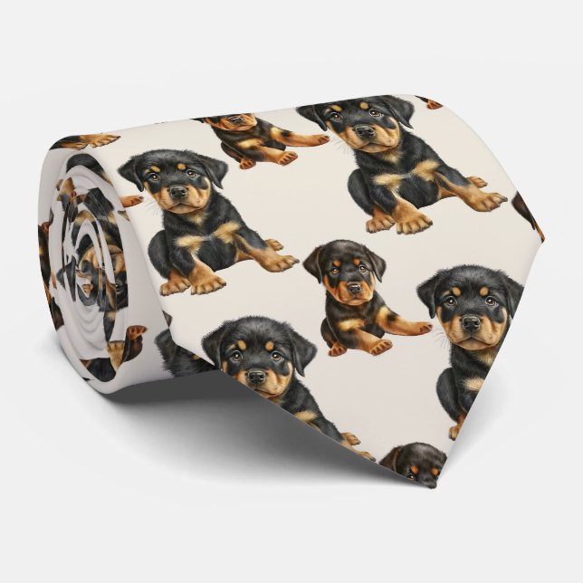 Rottweiler Puppy Hund Mönster Slips (Rullad)