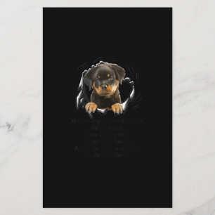 Rottweiler Puppy om jag kan Ge dig något roligt. Brevpapper