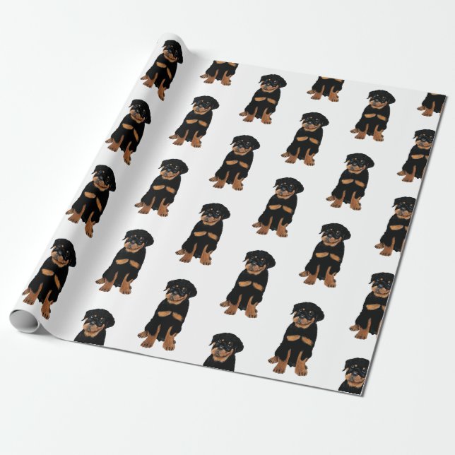 Rottweiler Puppy Presentpapper (Utrullad)
