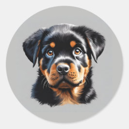 Rottweiler Puppy Stickers Runt Klistermärke
