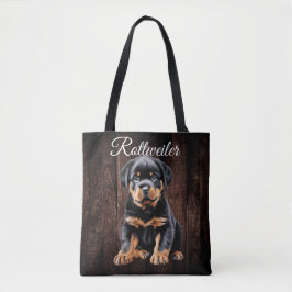 Rottweiler Puppy Tote Bag Tygkasse