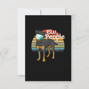 Rottweiler Puppy with Mask - Ew People -Rottweiler OSA Kort