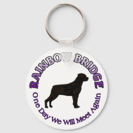 ROTTWEILER RAINBOW BRIDGE KEYCHAIN NYCKELRING