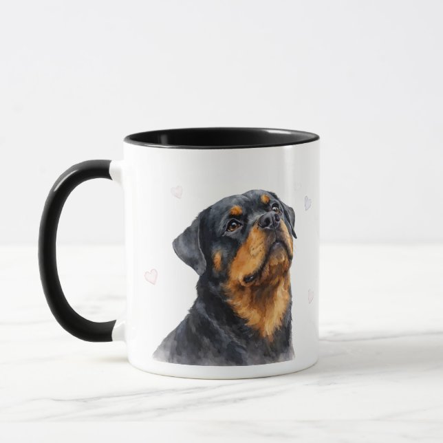 Rottweiler Ras Hund Valp Kaffe Mugg Kop (Vänster)