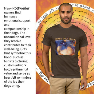 Rottweiler redigerbar porträtt vacker djur hund t shirt