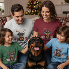 Rottweiler Reindeer T Shirt