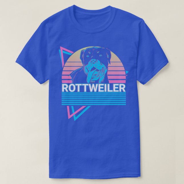 Rottweiler Retro T Shirt (Design framsida)