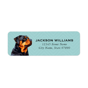 Rottweiler-Returetiketter Returadress Etikett
