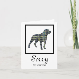 Rottweiler/Rottie Hund Pet Sympathy Card Kort