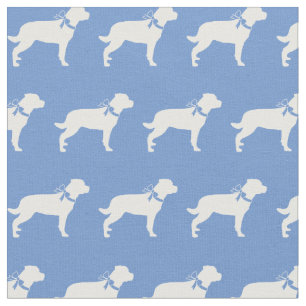 Rottweiler Rottie Hund Silhouette Pet Light Blue Tyg