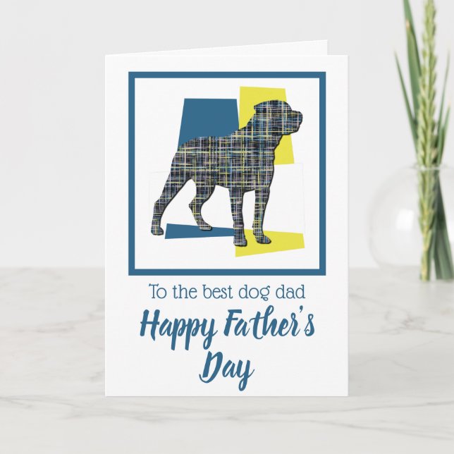 Rottweiler /Rottie Hund Trefärgad Fars Dag-kort Kort (Framsida)