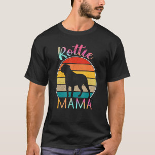 Rottweiler Rottie Mamma Colorful Vintage Retro Sol T Shirt