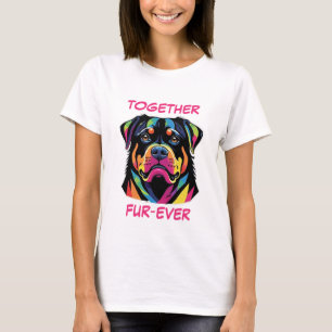 Rottweiler Rottie Pastel Colorful Abstrakt Hund Ar T Shirt