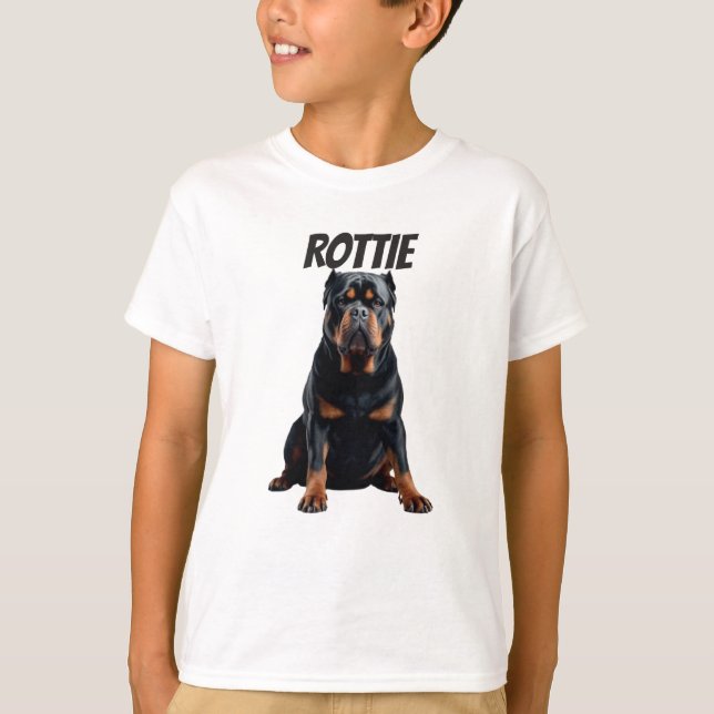 Rottweiler Rottie T Shirt (Framsida)