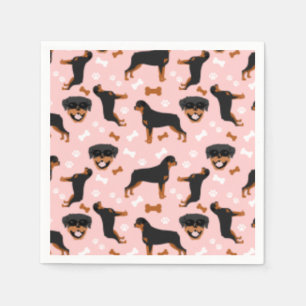 Rottweiler Rotties Hund Mönster Napkins Pappersservett