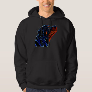 Rottweiler - rund sidhuvudvy hoodie