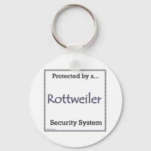 Rottweiler säkerhetssystem Keychain Nyckelring