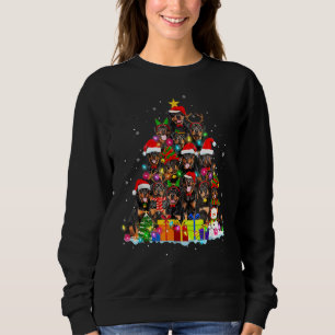 Rottweiler Santa Hat Träd jul Funny Pajama D T Shirt