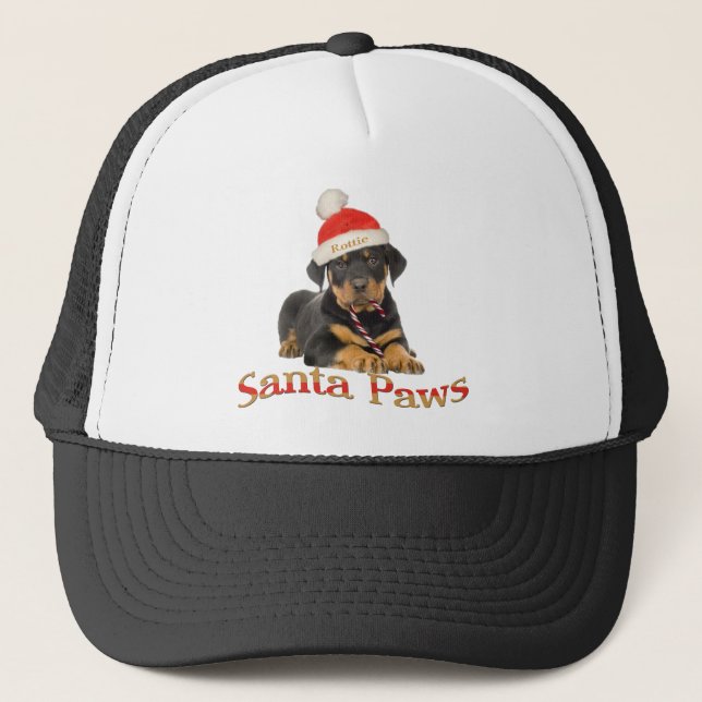 Rottweiler Santa Tassar Apparel Truckerkeps (Framsida)
