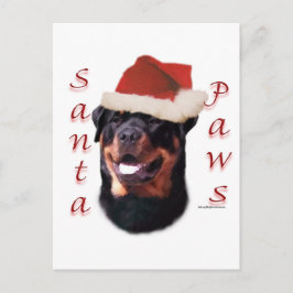 Rottweiler Santa Tassar Helg Vykort