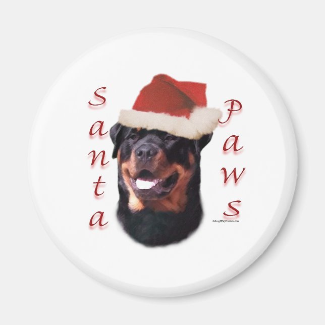 Rottweiler Santa Tassar Magnet (Framsidan)