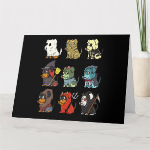 Rottweiler Scary Costumes Rolig hund Halloween Gif Kort