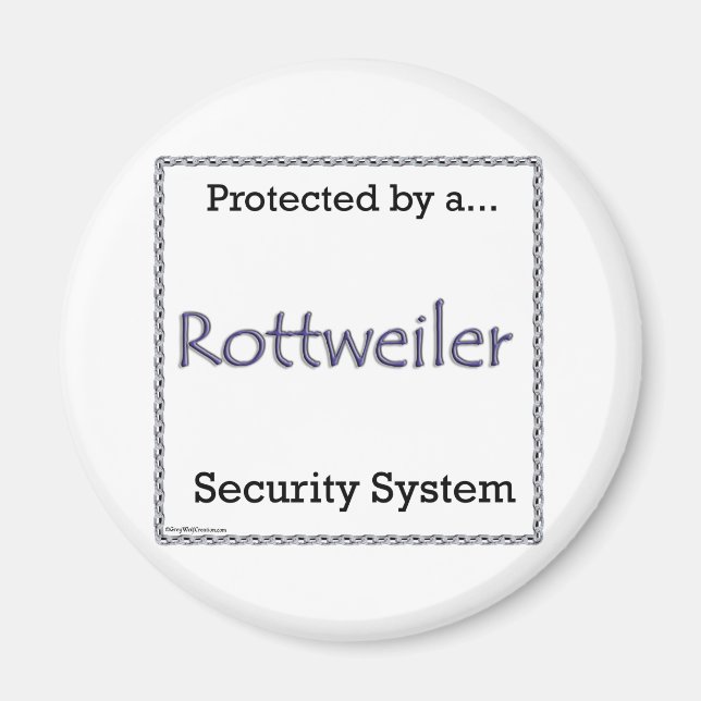 Rottweiler Security System - Magnet (Framsidan)