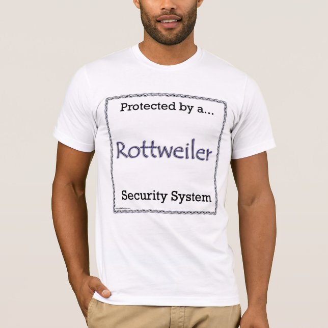 Rottweiler Security System T-shirt (Framsida)