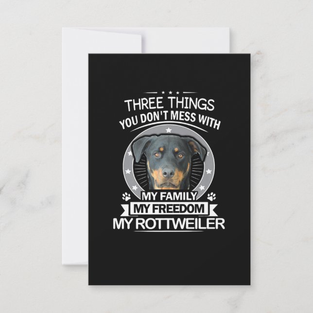 Rottweiler Shirt Tre Sak Du inte  OSA Kort (Framsida)