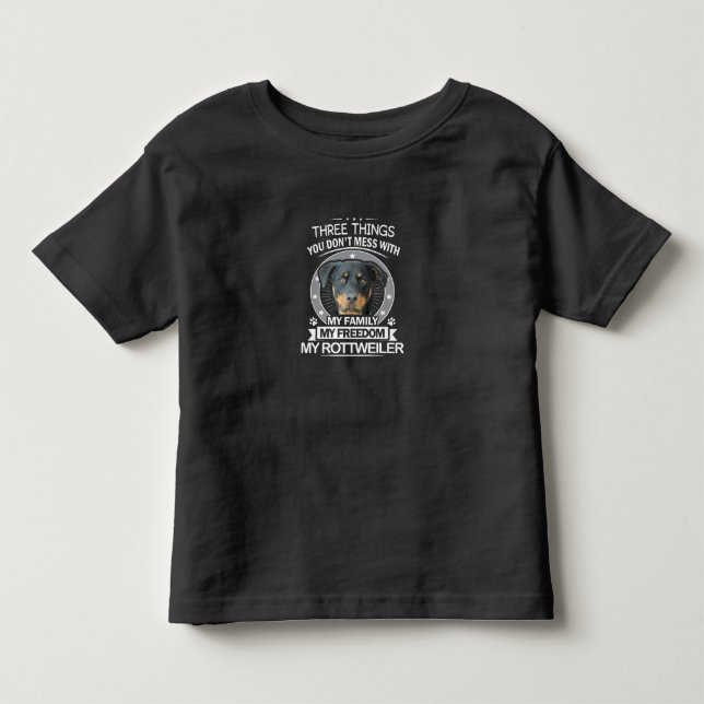 Rottweiler Shirt Tre Sak Du inte  T (Framsida)