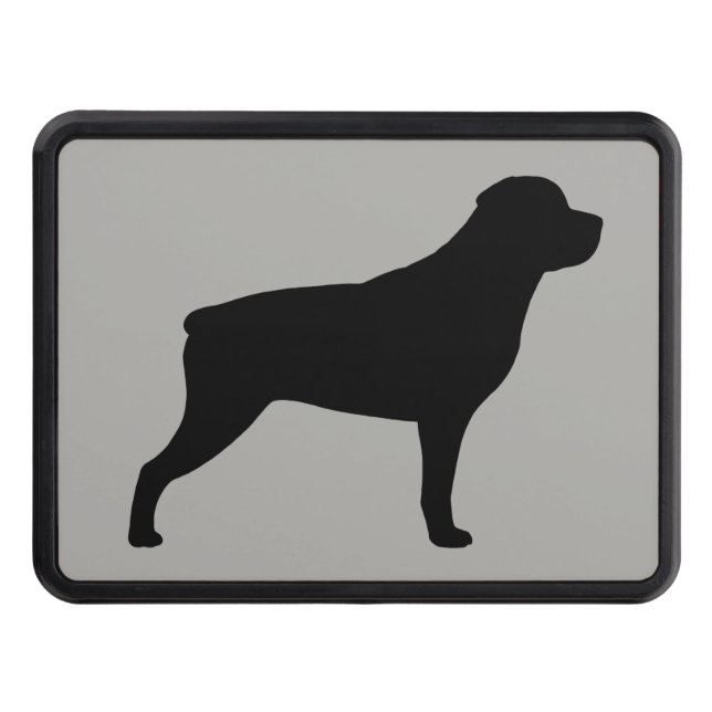 Rottweiler Silhouette Dragkroksskydd (Framsidan)