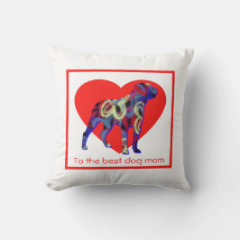 Rottweiler Silhouette Hund Heart Mor's Day Kudde