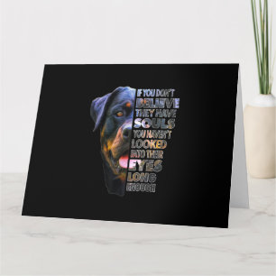Rottweiler Själ Jag älskar Rotties Hundälskare Kort
