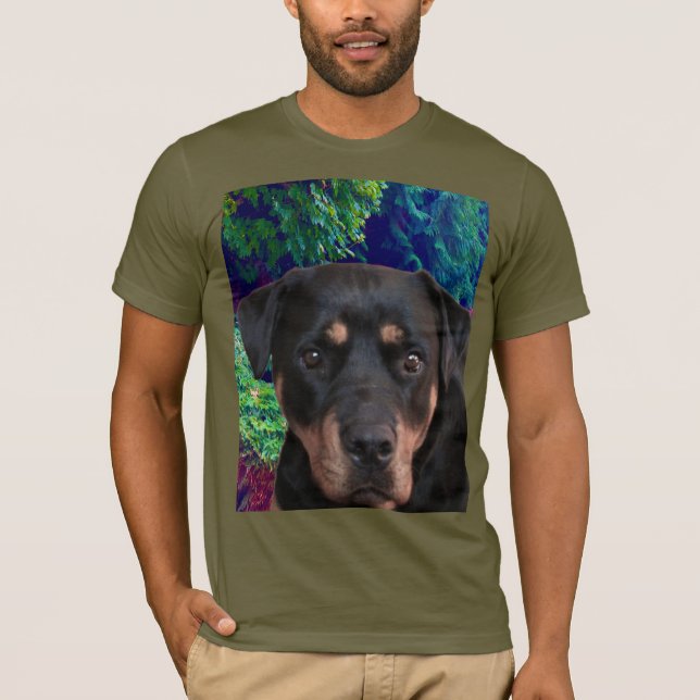 Rottweiler, Självsäker Vaktare T Shirt (Framsida)