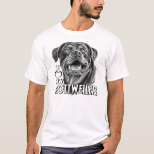 Rottweiler skissar t shirt