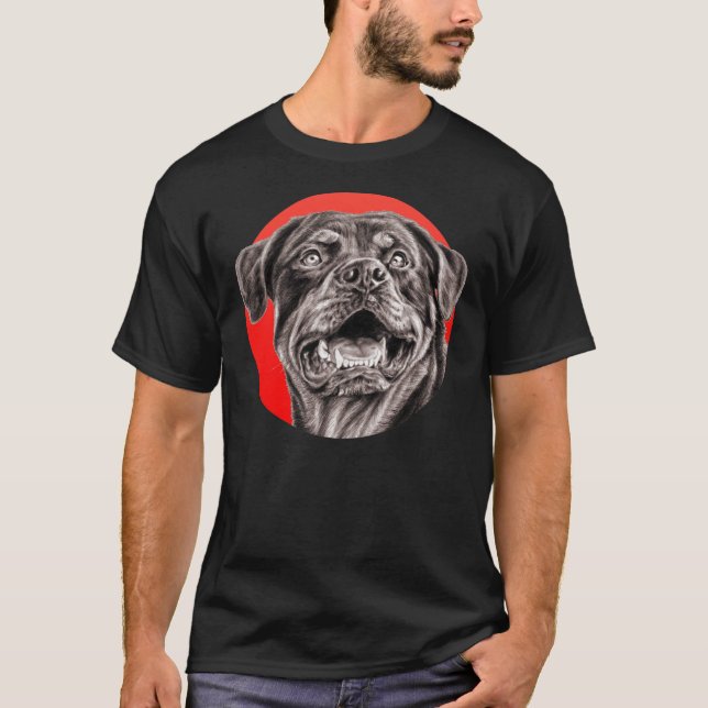 Rottweiler skissar t-shirt (Framsida)
