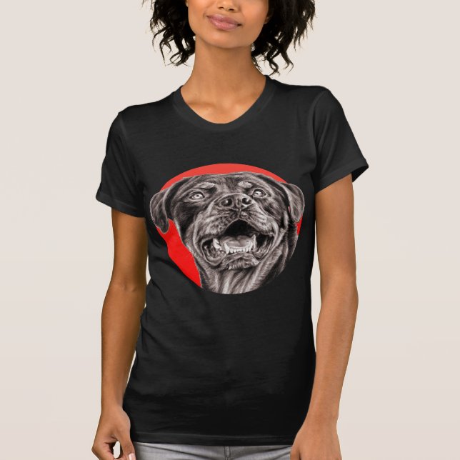 Rottweiler skissar t shirt (Framsida)