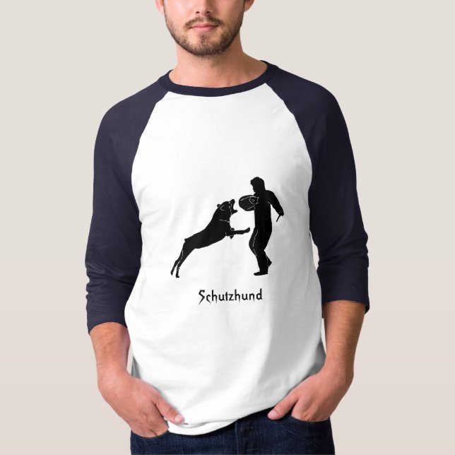 Rottweiler skydd Schutzhund Tee Shirt (Framsida)