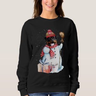 Rottweiler Snömann Snö Natt Jul Hund Ägare T Shirt