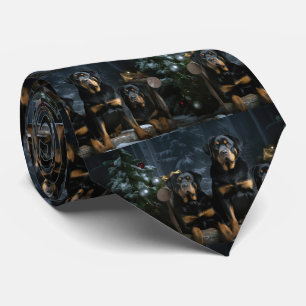 Rottweiler Snowy Sleigh Juldekoration Slips