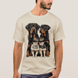 Rottweiler som lojala beskyddare av barn t shirt
