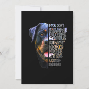 Rottweiler Soul I Kärlek Rotties Hund älskare Meddelande