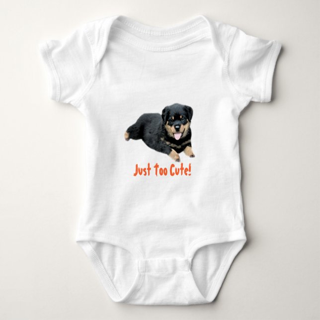 Rottweiler spädbarnranka t-shirt (Framsida)