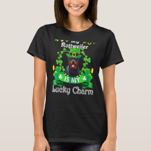 Rottweiler St patrick's day Irish Rolig hund T Shirt