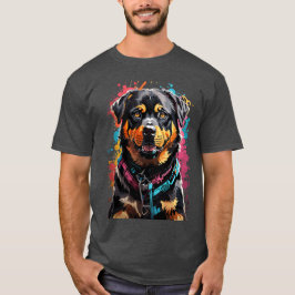 Rottweiler stänk färg t shirt